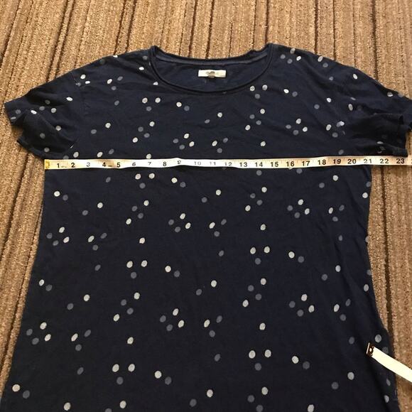 Madewell blue polka dot short sleeved top size medium - Picture 5 of 6